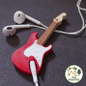Guitar Earphone Wrap | Earbud Cable Organizer | Music Gift