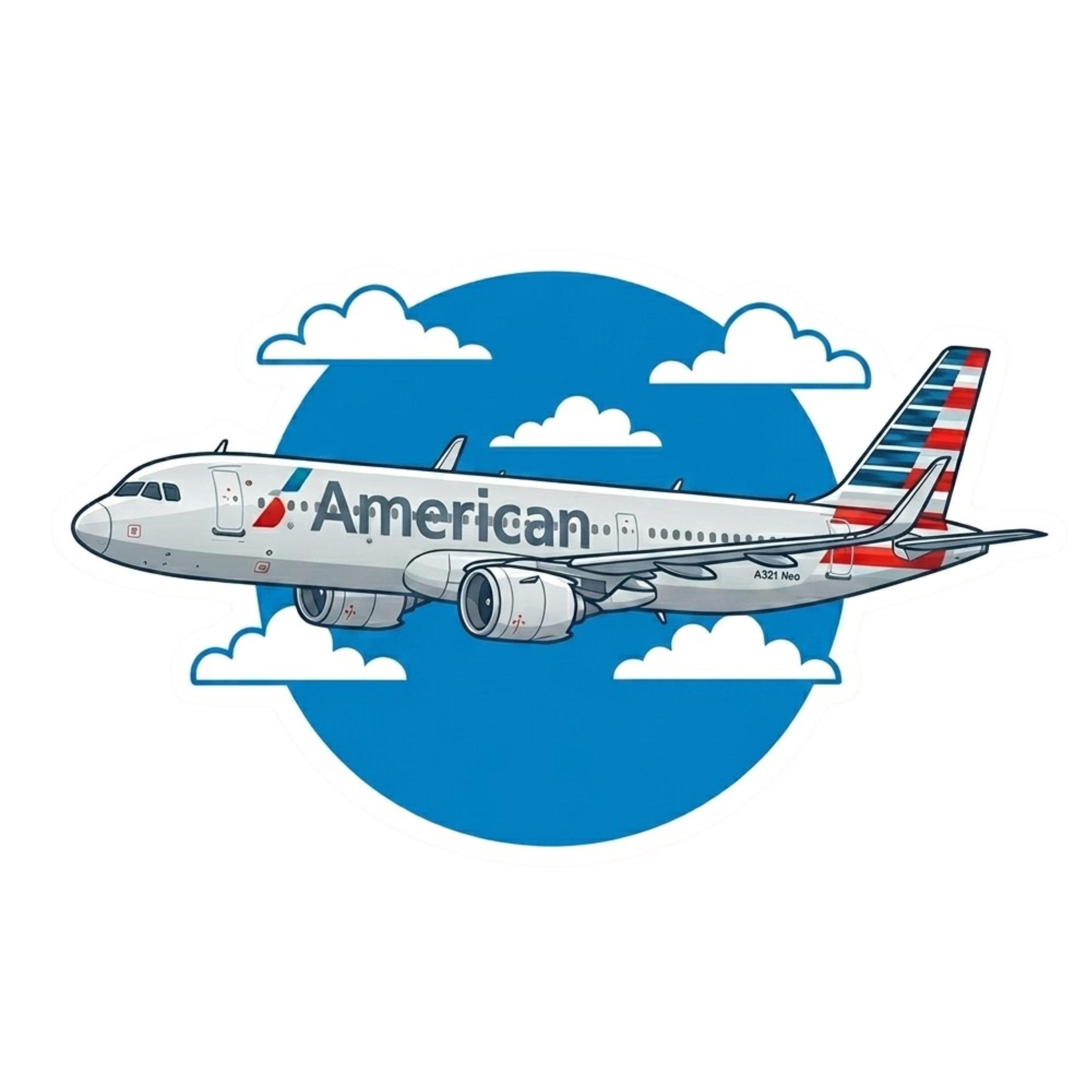 American Airlines Stickers - Etsy