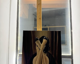 Mesa para uno. Pintura figurativa original.