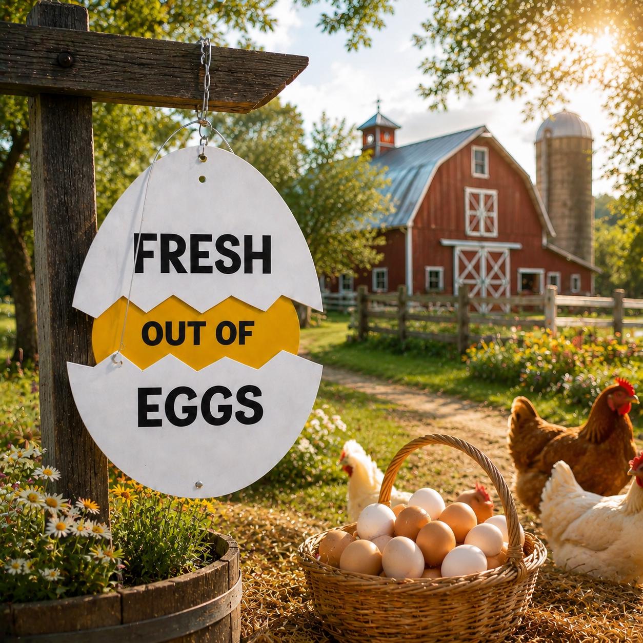Egg Sign for Farm Stand - Etsy