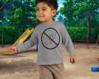 Toddler Long Sleeve Tee - No Chancla Allowed sign