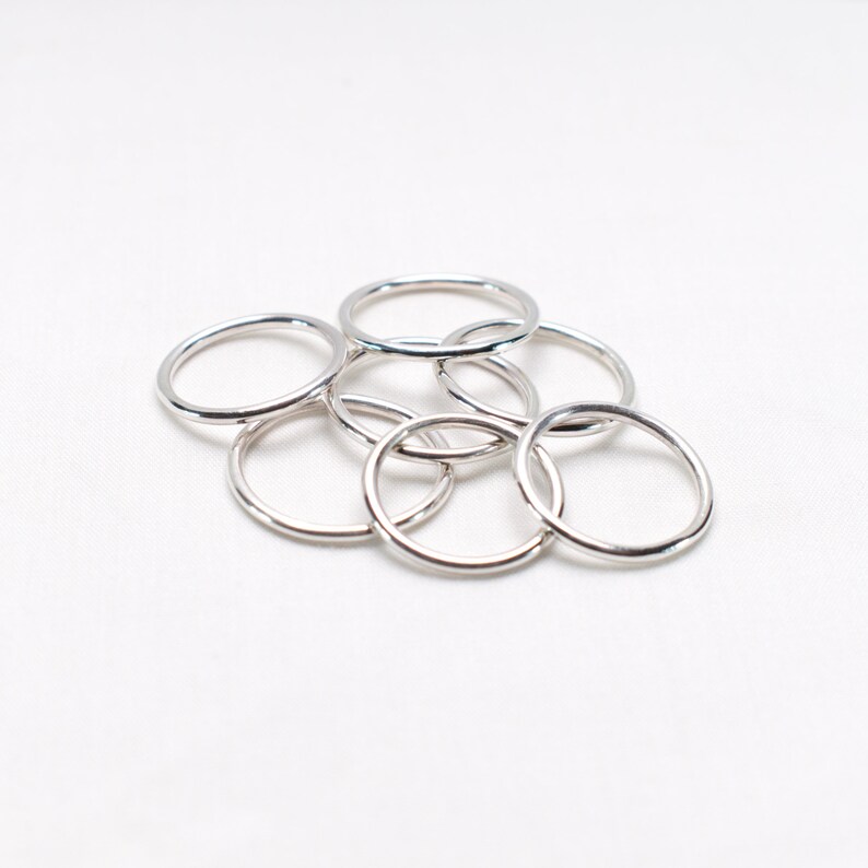 Stacking Ring Silver Wire Smooth Finish Minimalist Womens Ring, Birthday, Gift, Special Occasion R123 image 9