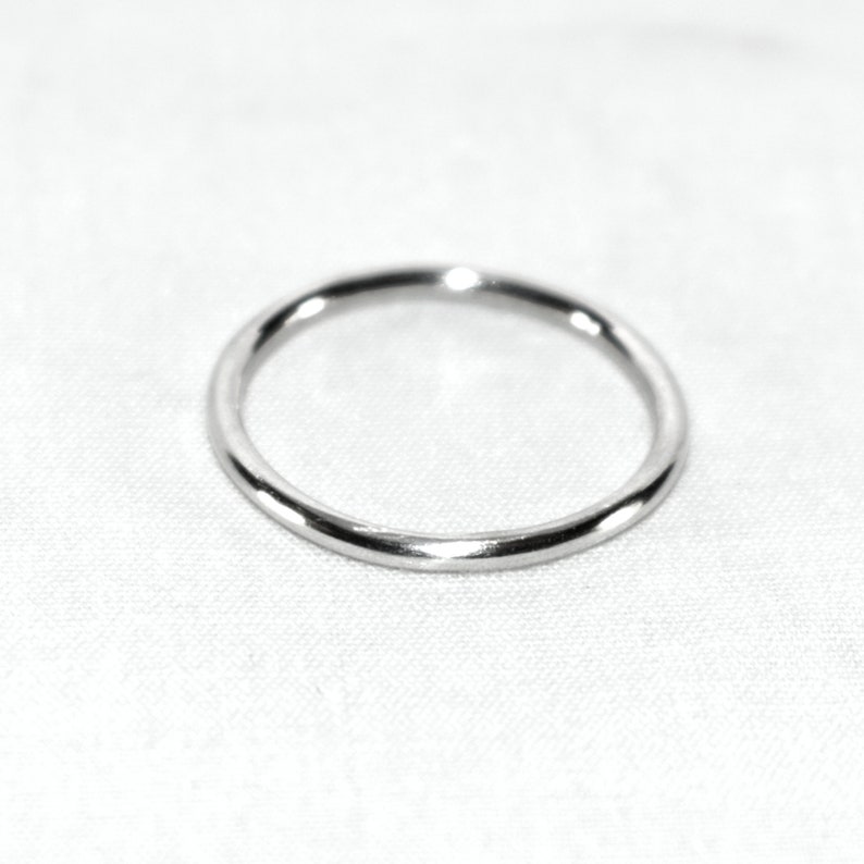 Stacking Ring Silver Wire Smooth Finish Minimalist Womens Ring, Birthday, Gift, Special Occasion R123 image 3