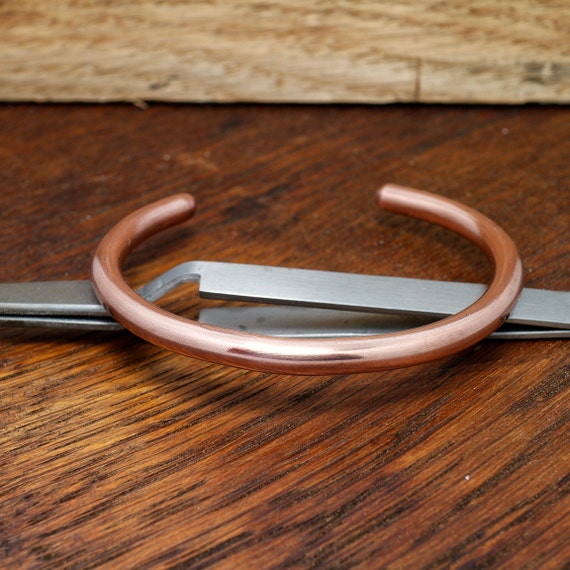Cuff Bracelet #CB103 Smooth Copper Rustic Minimalist Bare Metal No Finish Men or Women