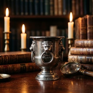 Silver Lions Head Ice Bucket - Etsy