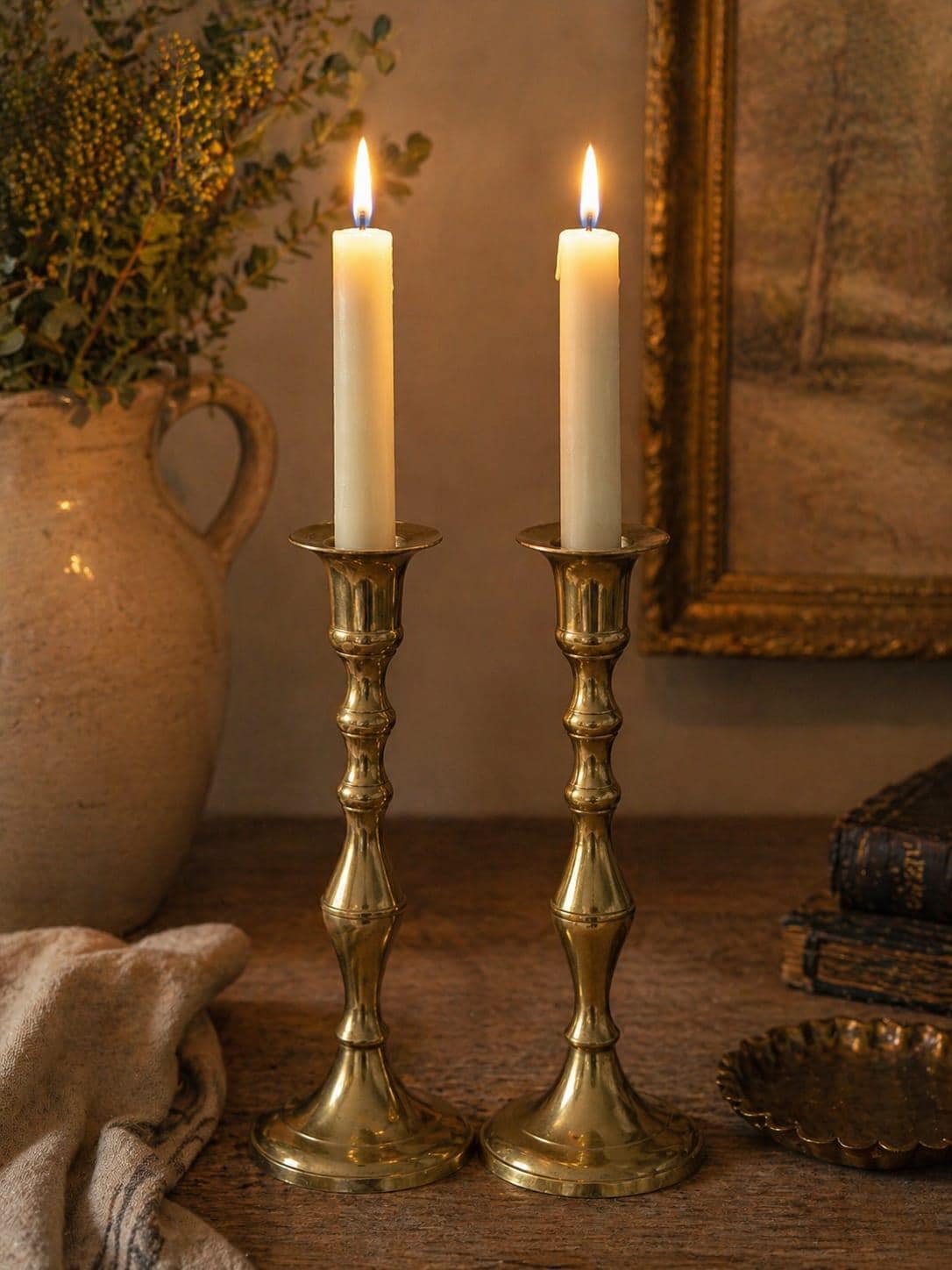 Vintage brass floor candle holder - Etsy 日本