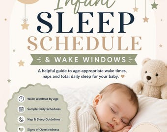 Infant Sleep Schedule Printable | Wake Windows by Age