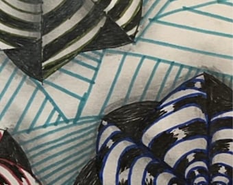 Marcapáginas geométrico moderno con borla, marcapáginas de arte abstracto, accesorio minimalista para libros, regalo para lectores.