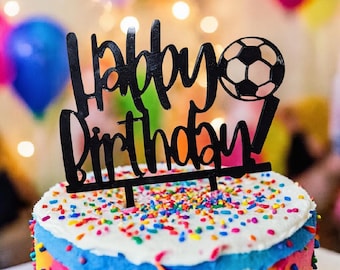 Personalized Birthday Cake Topper | Custom Name, Sports Theme Decor