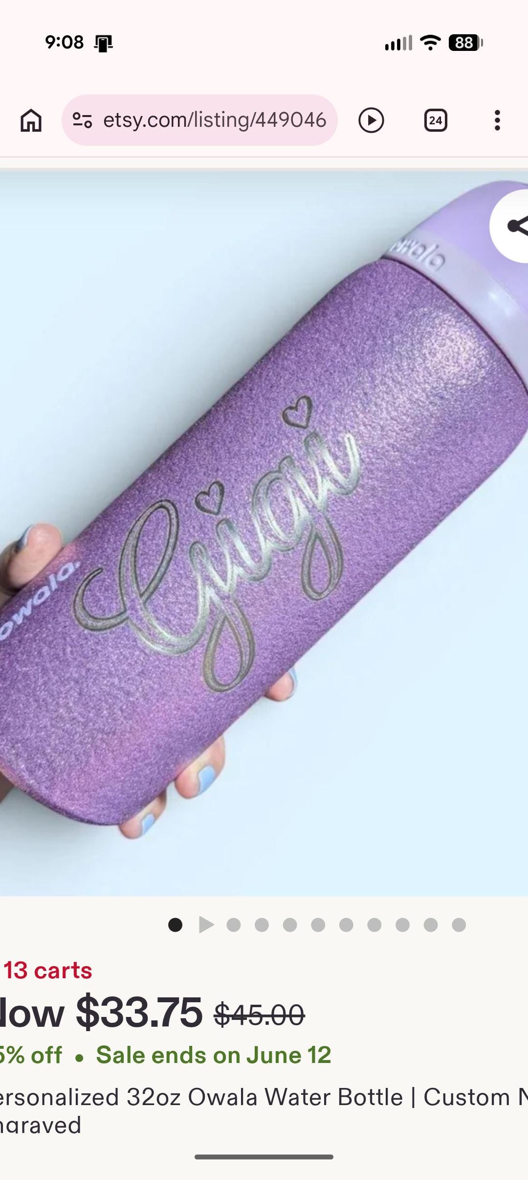 Personalized 32oz Owala Water Bottle | Custom Name Engraved - Etsy
