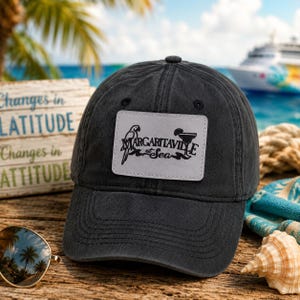 Custom Engraved Leatherette Patch Hat | Cruise Vacation Beach Travel Cap