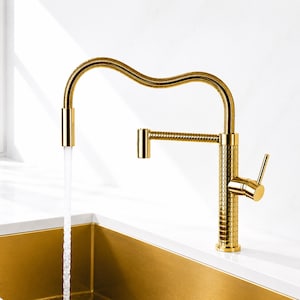 Flexible Gold Pull Out Küchenarmatur
