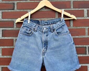 Vintage Levi's 550 afgesneden jeansshort 2001 lichte wassing