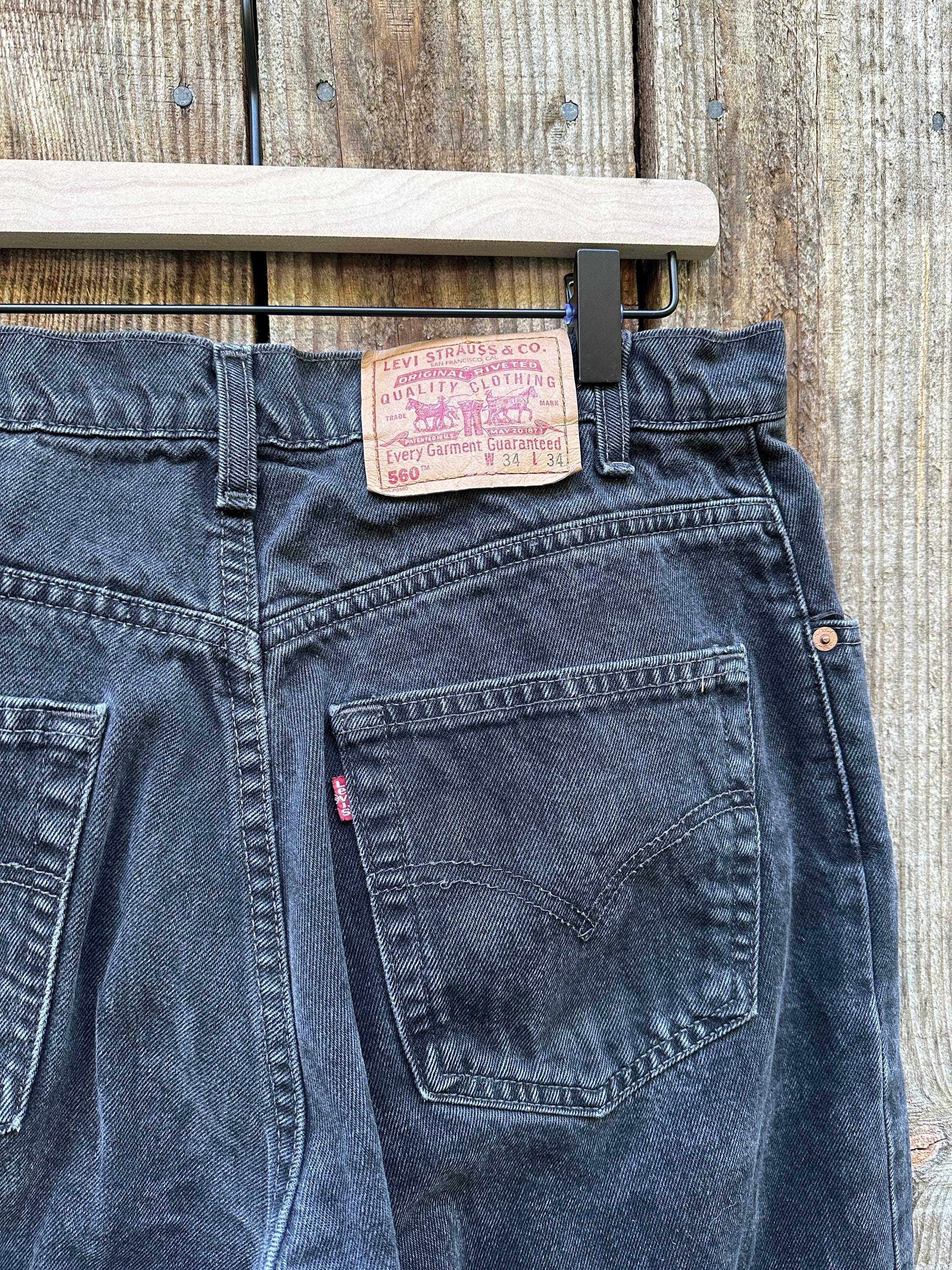 Vintage Levi's 560, 2000's Black Denim Size 34/34 - Etsy