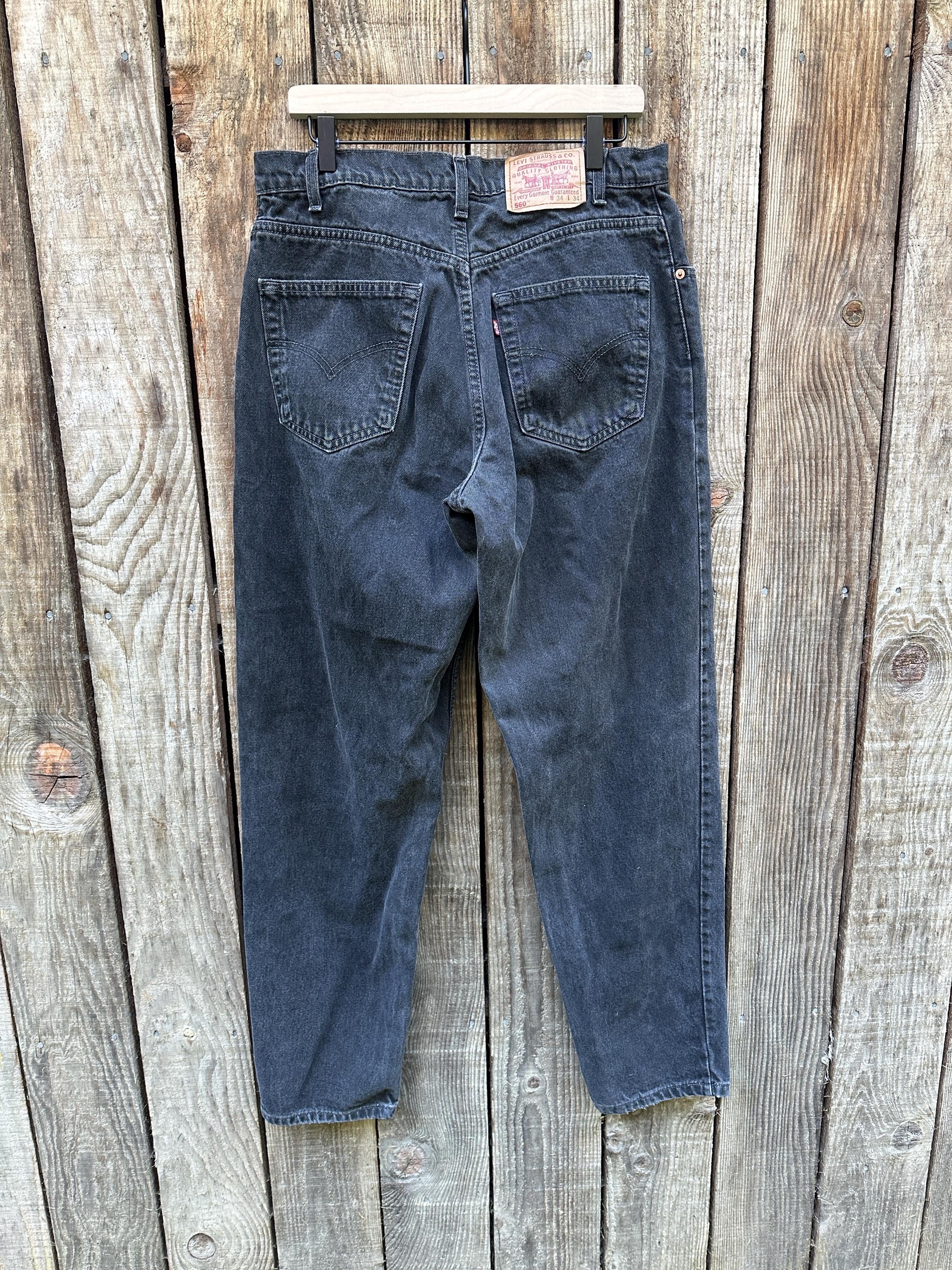 Vintage Levi's 560, 2000's Black Denim Size 34/34 - Etsy