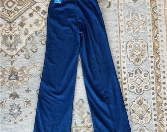 Pantalones vaqueros anchos de mezclilla de tiro alto estilo marinero, marca H.I.S., años 70, nuevos con etiqueta.