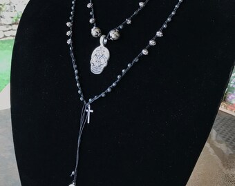 Lazer Cut Sugar Skull Necklace
