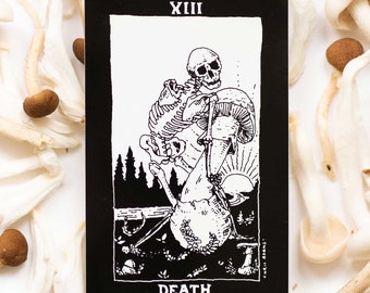 The Mushroom Tarot Death Card Sticker