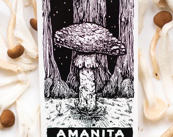 Amanita Tarot Mushroom Sticker