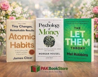 Conjunto de 3 livros: Hábitos Atômicos, A Psicologia do Dinheiro, A Teoria do "Deixe-os" – Coleção de Desenvolvimento Pessoal