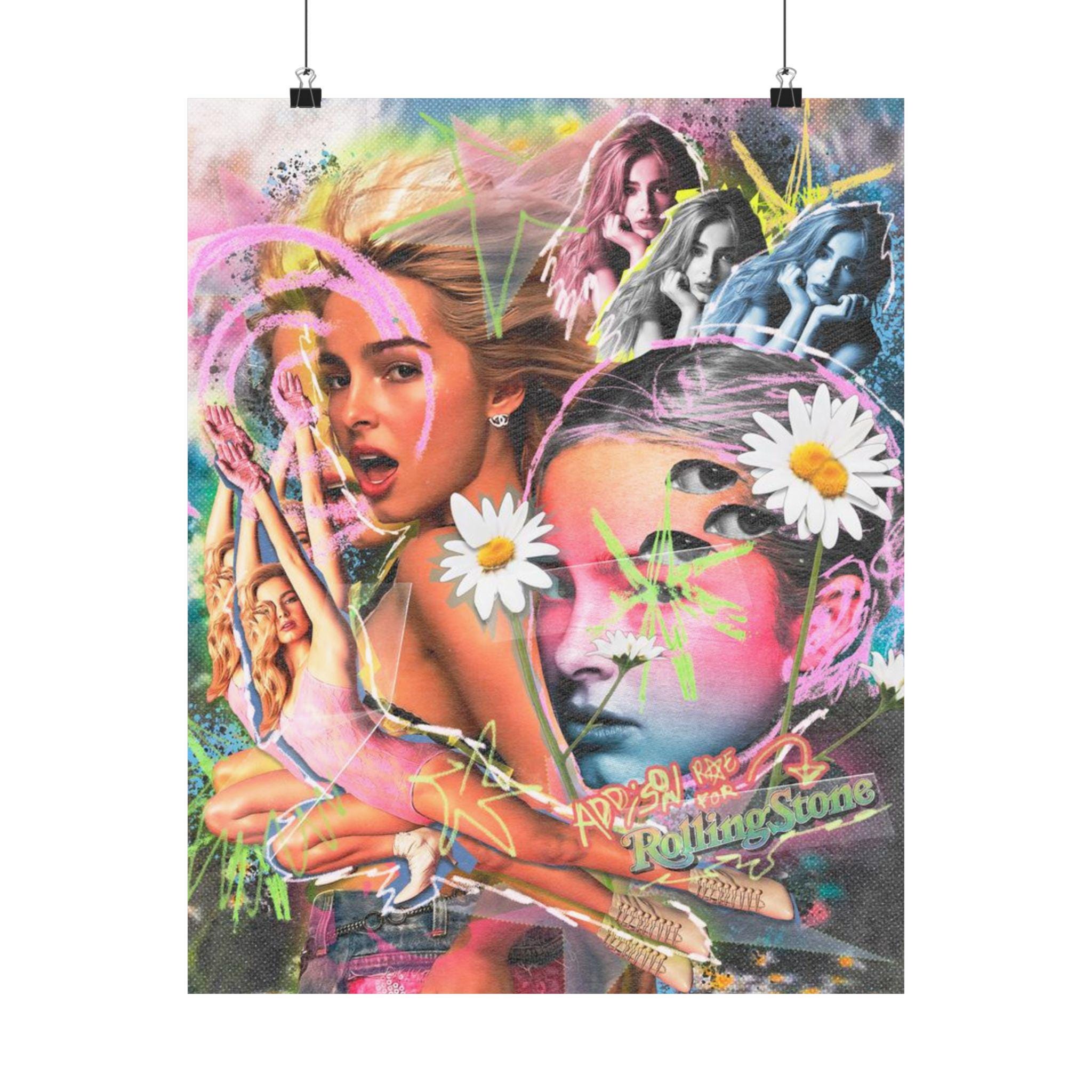 Addison Rae Custom Design Collage Poster Summer Vintage Y2K Rare ...