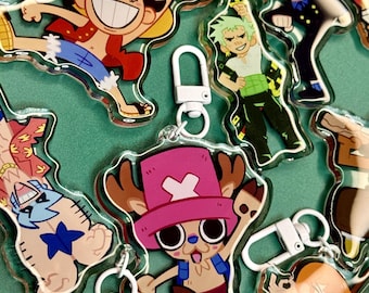 Portgas D. Ace Reversal Smiley Keychain 【one Piece】kawaii | Grin