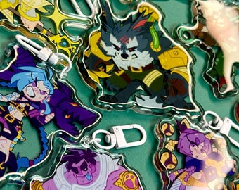 Llaveros acrílicos Arcane 2XKO de League of Legends - Epoxi de doble cara de 7,6 cm (3")