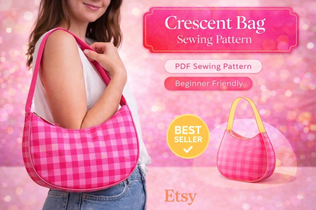 Crescent Bag Sewing Pattern PDF, Crossbody Bag Pattern, Beginner ...