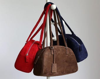 Minimalistisk axelväska med topphandtag Lyxig läderhandväska Vardagsväska Trendig läderduffelväska Elegant resetote