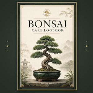 Bonsai Care Log Book Printable | Tree Watering, Pruning & Repotting Tracker | Species Guide PDF