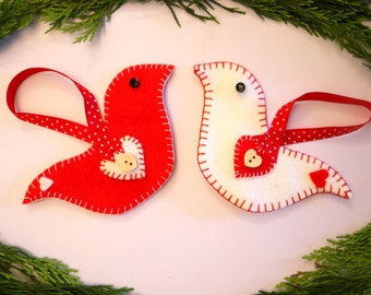 Scandinavian Christmas Decoration Felt Bird Craft Kit For Adults Christmas Tree Decoration DIY Kit DIY Gift