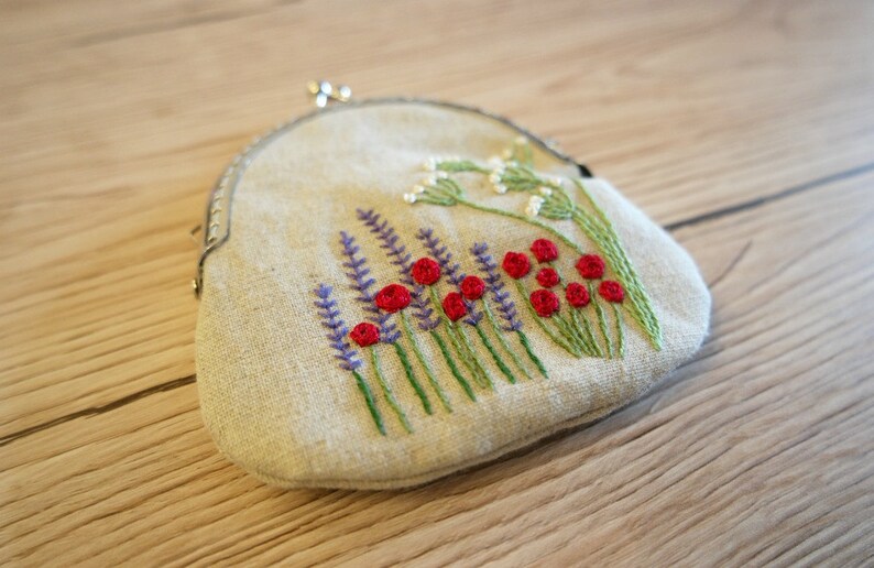 Embroidered Purse Craft Kit Embroidery Kit Sewing Kit Hand Etsy UK