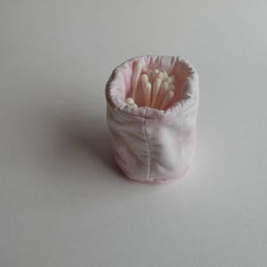 Shibori soft sculpture bowl -Q tip holder- bathroom organization - bedroom organizer-pink tie dye