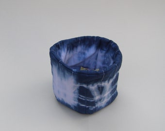 Tazón de escultura suave Shibori -reversible - regalo - organización del dormitorio - organizador del baño