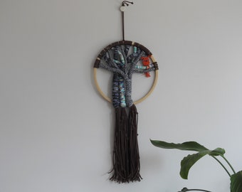 Macrame Tree of Life wall hanging-modern-home decor-art sculpture-wall art-Boho-owl-gift-unique-one of a kind artwork-conversation piece