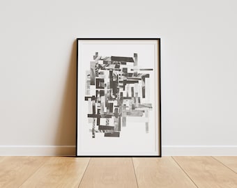 Met de hand geïllustreerd en collageprint - studie