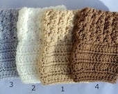 Crochet Boot Cuffs, Womens Accessory, Boot Socks, Boot Toppers, Boot Stockings, Neutral Colors, Adult Large, X Large Size, Tan Bootcuffs