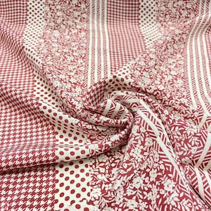 Digital Print Silk Crepe de Chine Fabric-By the Yard