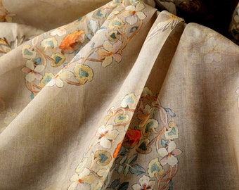 FUSANG - Digital Printing 42 Thread Count Ramie Fabric - 140cm wide by the Yard