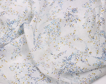 TIANYUAN - Flowers Print Ramie Fabric - 140cm wide by the Yard