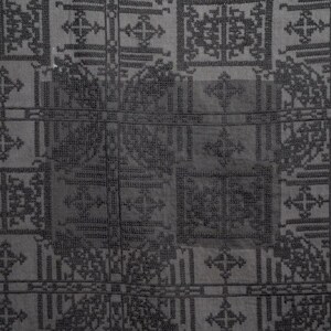 HEISHIZI - tissu soie coton brodé au point de croix vintage - 135 cm de large par mètre image 2