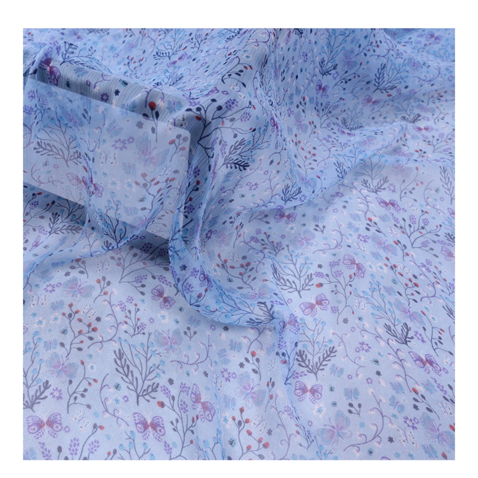 Silk fabric beautiful floral printed 54/138 Etsy