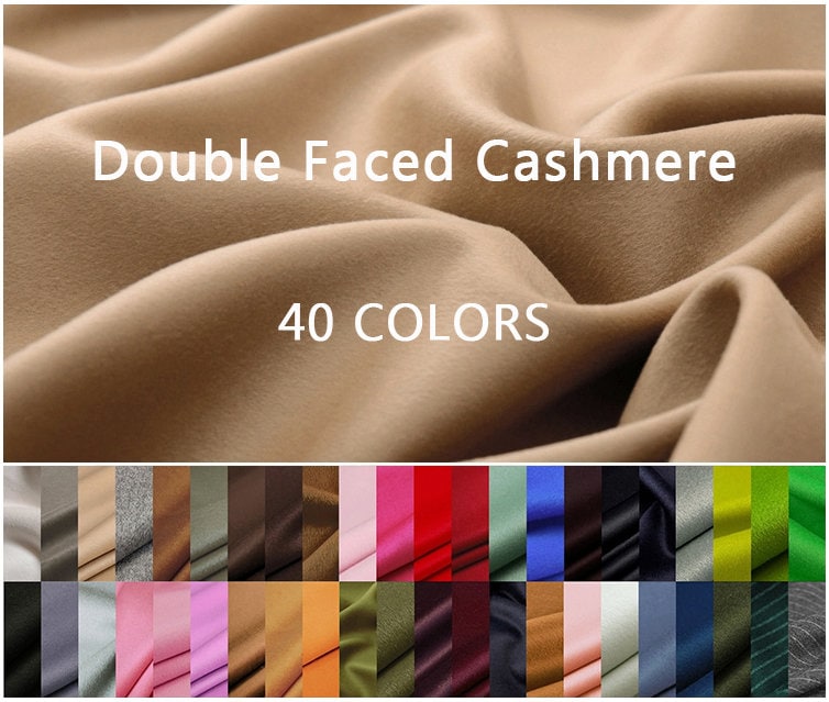 40 Colors Double Faced Cashmere Wool Fabric 150cm Wide by the Yard Etsy Canada