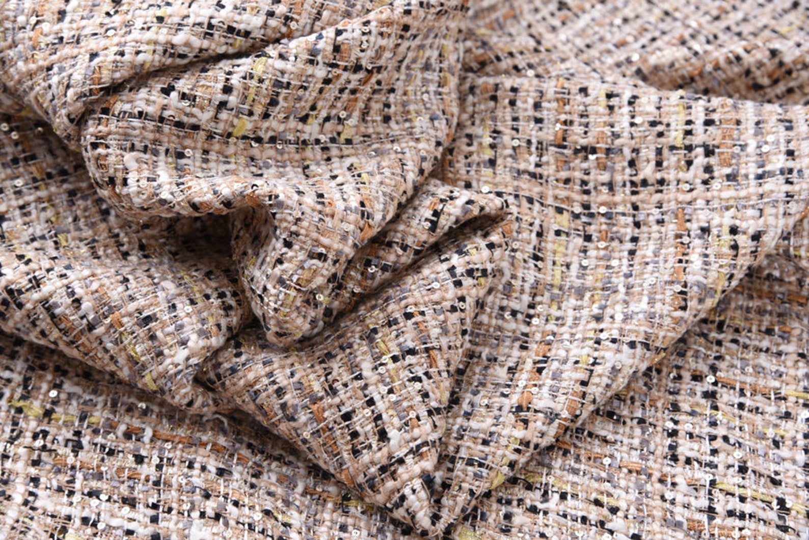 Tweed fabric sequins 59/150cm 500g beautiful early Etsy