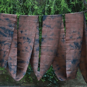 Hand dyed Earth Tones Cotton Fabric-By the Yard image 1