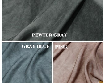 HERR - 18 Momme Dirty Dyeing Distressed Twill Silk Fabric Made of Mulberry Silk - 135cm by the Yard