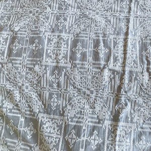 HEISHIZI - tissu soie coton brodé au point de croix vintage - 135 cm de large par mètre image 9