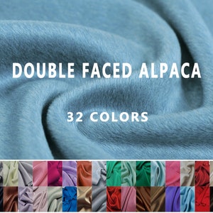 32 Colors Double Faced Alpaca Wool Fabric - 150cm wide by the Yard