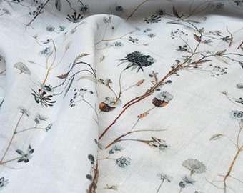 SHUANGBAI - Digital Printing 42 Thread Count Ramie Fabric - 135cm wide by the Yard