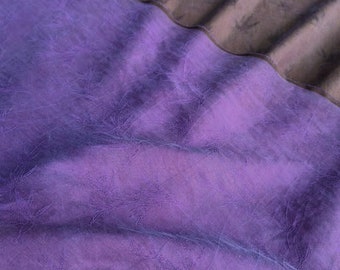 PURPLE - 40 Momme Handmade Bamboo Jacquard Gambiered Ganton Silk Fabric - 114cm Wide by the Yard